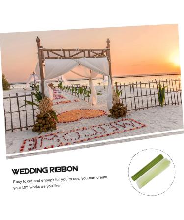 STOBOK 1 roll Prop Gauze Handrail Ribbon Decor Craft Stair Decorative Mesh Tulle Diy Dress Party Wedding 0.01X49X3000CM Green - Buy Online on SooperMarket.com