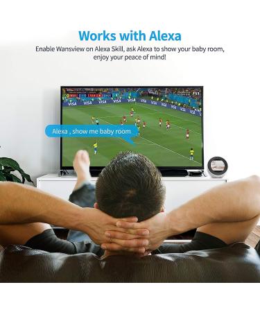 Wansview 2K WiFi Security Camera with 2-Way Audio, Night Vision, Alexa Compatibility - Black - Buy Online on SooperMarket.com