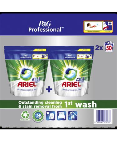 Ariel Professional Liquipods All in One Regular 2x50 Pods (Pack of 2) 100 Washes - Buy Online on SooperMarket.com