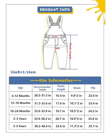 KIDSCOOL SPACE Baby & Little Boys/Girls 12-18 Months Blue Denim Overalls - Soft Ripped Washed Design | Shop Now - Buy Online on SooperMarket.com