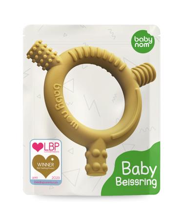 Baby nom bite ring baby cooling - BPA -free bite ring baby cooling dental aid baby gripping -free baby biting toys baby gripping toys baby to baby teeth tea toy baby cotton stuff baby mustard
