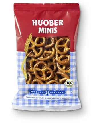 HUOBER organic mini pretzel counter display with 20 packs x 40g