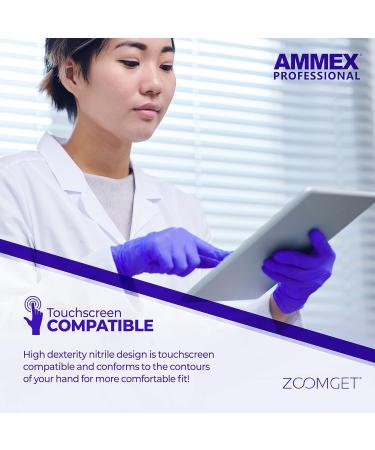 AMMEX Indigo Nitrile Exam Gloves 3 Mil - Latex & Powder Free - Textured Disposable Gloves - Medium (1000 Count) - Buy Online on SooperMarket.com
