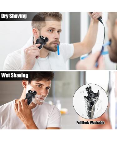 BestMal 5 in 1 Wet/Dry Electric Shaver for Men - Rechargeable Waterproof Razor with Nose Trimmer Sideburns Trimmer & Face Cleaning Brush - Buy Online on SooperMarket.com