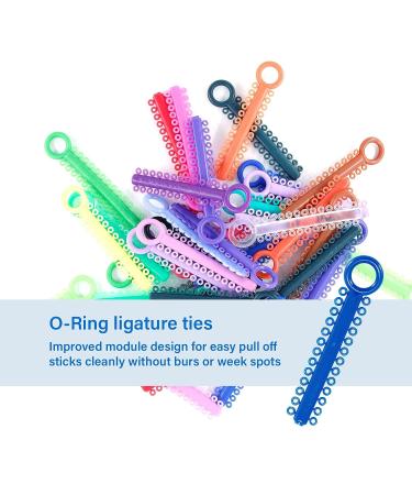 2080 Power Sticks Orthodontic Ligature Ties | Elastic O-Ties Bands for Braces - 26 Ties per Stick (Mix Color) - Buy Online on SooperMarket.com