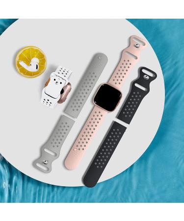 4 Pack Witzon Compatible with Fitbit Versa / Versa Lite / Versa 2 Band  Breathable Replacement Wristbands Soft Silicone Sport Bands for Versa 2 Smart Watch for Women Men  Small  Black/White/Gray/Pink Small Black/White/Grayâ¦ - Buy Online on SooperMarket.com