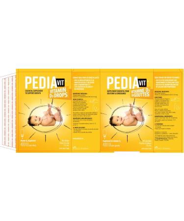 PediaVit Liquid Vitamin D3 400IU 60 Drops 2.5mL - Buy Online on SooperMarket.com