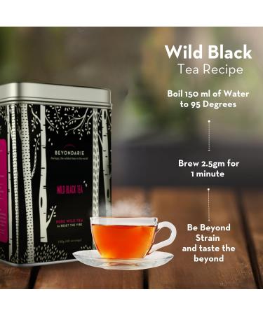BEYONDARIE Black Tea | Tea Leaves - 100g | Instant Tea | Black Leaf Tea | Detox Tea | Loose Leaves Black Tea | Long Leaf Black Tea| Wild Black Tea | 40 Tea Cup - Buy Online on SooperMarket.com