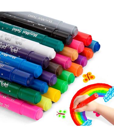 MayMoi Washable Tempera Paint Sticks | Non-Toxic  Quick Drying & No Mess Paint Sticks for Kids (24 Bright Colors  6g) 24 Count (Pack of 1)