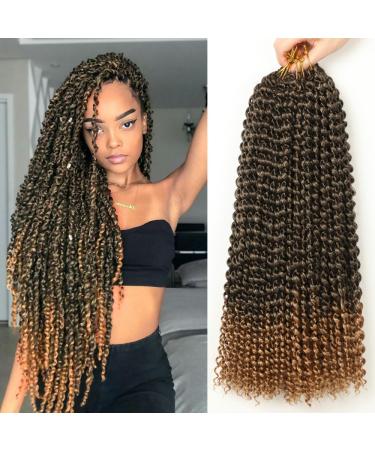 Passion Twist Hair 7 packs 18-inch water shaft hair for long Bohemian hair lichen from hair yddm passion twist crochet hairenhetic hair extensions (T1B-27# 7Pack-18inch) T1B-27# 18inch (7 Pack)