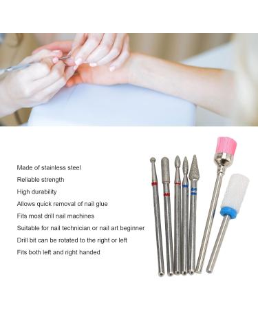 Nail Drill Bits Gel Removal Electric Cuticle Remover Bit Left Right Handed Tungsten Ceramic for Acrylic Nails - Buy Online on SooperMarket.com
