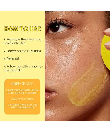 55Pads Kojic Acid and Turmeric Pads Turmeric kojic Acid Pads for Face Turmeric and Kojic Acid Cleansing Pads Turmeric Cleansing Pads for Dark Spots Face Exfoliating Makeup Remover Pads - Buy Online on SooperMarket.com