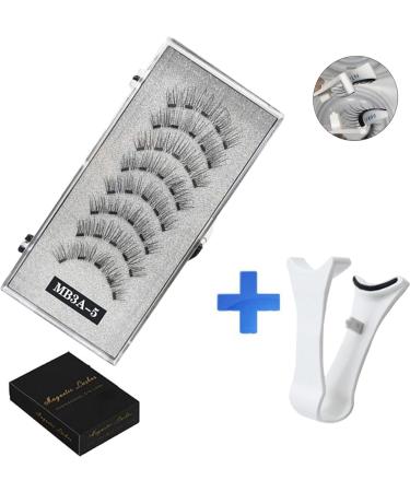 Wezalget Magnetic Eyelashes 2 Pair Portable False Eyelashes False Lashes Kit Natural Look Reusable Lashes with Applicator 3D Artificial Eyelashes for Women - Buy Online on SooperMarket.com