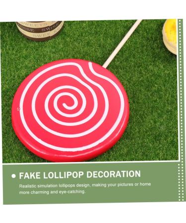 Alipis 4 Pcs Wedding Decoration Decorative Fake Lollipop Fake Lollipops Fake Lollipop Model Rainbow Lollipop Red Swirl Lollipops Toys Decorative Lollipop Ornament Wooden Food Child Candy - Buy Online on SooperMarket.com