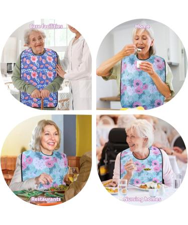 Baypify Adult Bibs for Seniors Waterproof Aprons for Adults for Men and Women Washable and Reusable Clothing Protectors with Mud Flaps Pink XL - Buy Online on SooperMarket.com