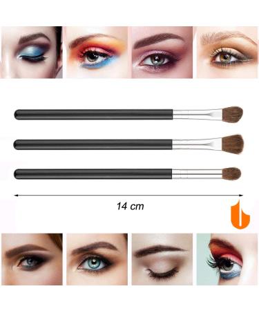 Urbanstrive Professional Eyeshadow Brush Set - 3pcs Soft Synthetic Blending Kit for Eyes - Long Lasting, Flawless Makeup Application - Silver - Buy Online on SooperMarket.com