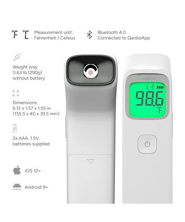 QardioTemp 2 Bluetooth Non-Contact Forehead Thermometer - Fast & Accurate for Babies & Adults | FSA/HSA Eligible - Buy Online on SooperMarket.com