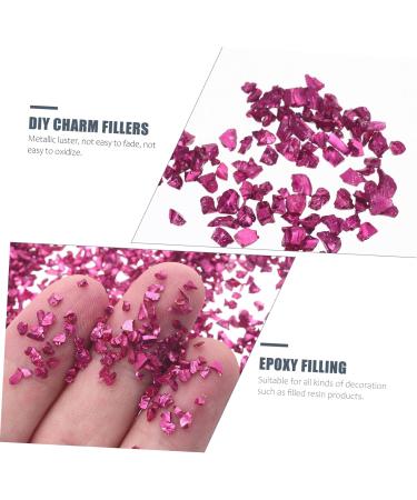 WOONEKY Nail Gems 1 Glass Chip DIY Nail Art Crushed Glass DIY Epoxy Fillers Flower Bulk Shiny Nail Stickers Nails Rhinestones Colored Glass in Bulk Colorful Vase Manicure Nail Stone 0.5X0.3cm Rosy - Buy Online on SooperMarket.com