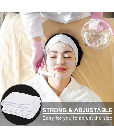 Queta Adjustable Terry Cloth Hair Band for Makeup - 3 Pack (Black White Pink) | Cosmetic Headband with Velcro Fastener - Buy Online on SooperMarket.com