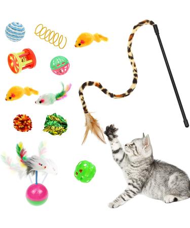 Malier Cat Toys Set Collapsible Tunnels, Interactive Feather Toy, Crinkle Balls, 3 Way Tube Indoor Cat & Kitten Play Set - Buy Online on SooperMarket.com