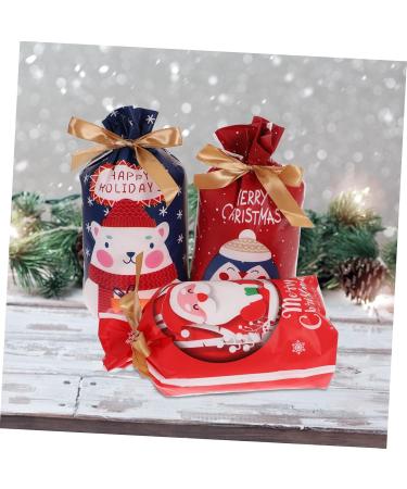 PLAFOPE Chrismas Bags 50pcs Christmas Drawstring Bag Candy Bags Holiday Santa Bag Drawstring Candy Bag Child Bag Food - Buy Online on SooperMarket.com