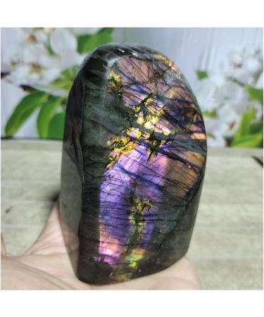 Natural Crystal Rough 650g-700g Natural Purple Light Labradorite Stone Gemstone and Crystal Original Grinding Heal Home Decoration 1pc - Buy Online on SooperMarket.com