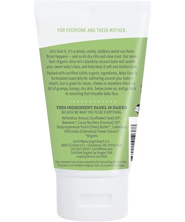 Earth Mama Organic Baby Face Nose & Cheek Balm | Natural Petroleum Jelly Alternative for Dry Skin | 2 Fl Oz - Buy Online on SooperMarket.com