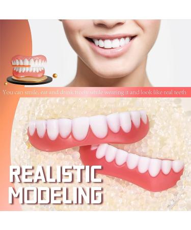 6 PCS Fake Teeth Veneers for Temporary Tooth Repair - Upper and Lower Jaw - Dental Veneers for Men and Women - Bright White Smile - W04 - Buy Online on SooperMarket.com