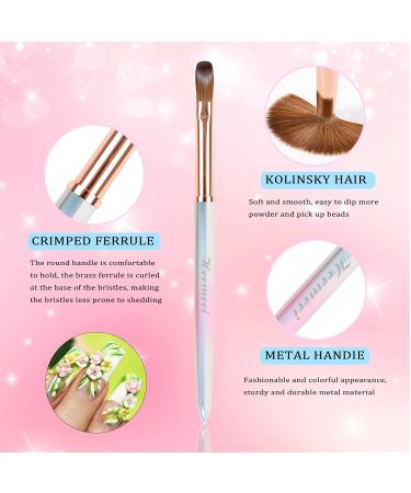 Kolinsky Acrylic Nail Brush Size 12 - Professional Nail Brushes for Acrylic Application | Nail Art & Manicure Tools - DIY Home Salon Essentials - Buy Online on SooperMarket.com