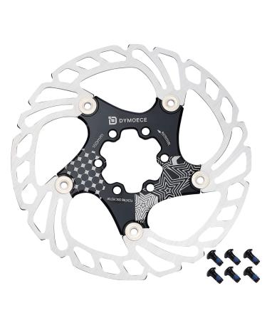 Dymoece Bike Disc Brake Rotor 6-Bolt 140mm 160mm 180mm 203mm for Shimano Tektro Mountain bike MTB Road Racing Bike BMX Black 180mm