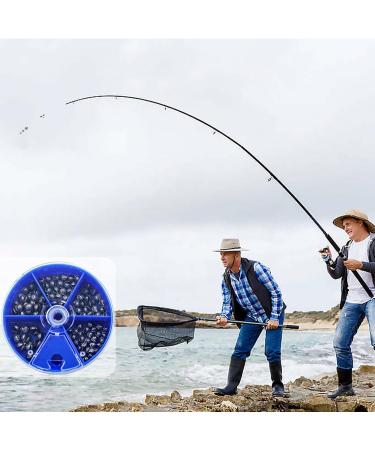 Aivoro Fishing Lime - 100 Lead Blast Weights with Storage Box | Removable Lead Weights in 5 Sizes (0.3g/0.6g/1g) - International Shipping Available - Buy Online on SooperMarket.com