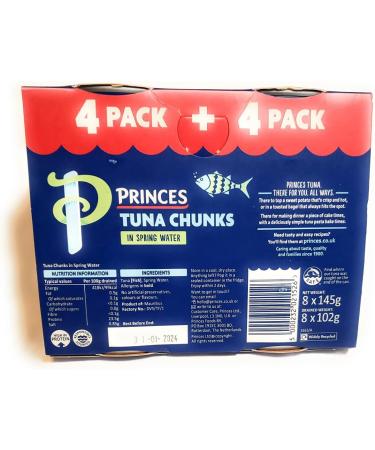 Princes Tuna Chunks in Spring Water 8x145g - Buy Online on SooperMarket.com