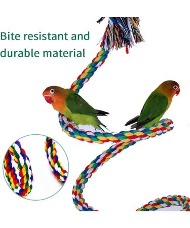 Aedcbaide Bird Parrots Toys 2 Pack Parakeet Parrot Swing Chewing Hanging Toys with Bell 59inch Bird Cotton Rope and 7Inch Diameter Bird Hanging Swing for Budgie Cockatiels Conures Finches - Buy Online on SooperMarket.com