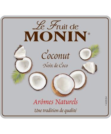 MONIN Coconut Fruit Mix Puree 1L for Cocktails and Frappes - Vegetarian, Allergen-Free, 100% Natural Flavours. 2-in-1 Coconut Puree & Sugar Syrup Hybrid - Buy Online on SooperMarket.com