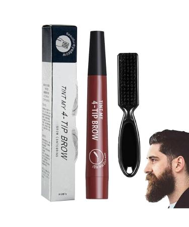 Bartstift Filler | Waterproof Hair Base Pencil - Long-Lasting Beard & Mustache Makeup in Aznever Red-Brown | Natural Finish for Men - Buy Online on SooperMarket.com