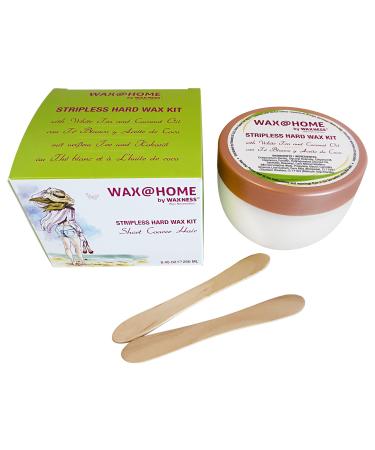 Wax at Home Microwavable White Tea Cream Stripless Wax Kit 8.45 Ounces by Wax Necessities Waxness