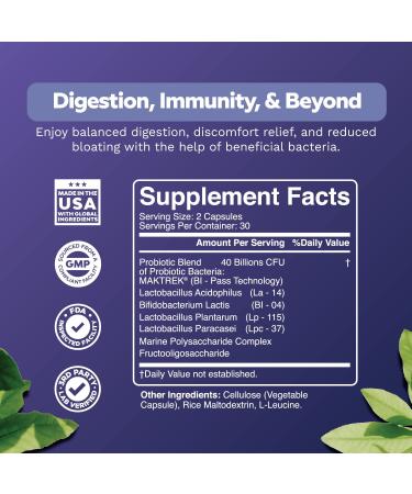 Colon Health Probiotic & Prebiotic Capsules for Digestive Support - Gut Health Supplement for Men & Women - Bloat Relief & Weight Loss - Daily Prebiotic Probiotic Pills - Buy Online on SooperMarket.com