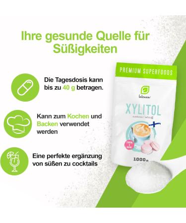 Intenson - Xylitol Sugar 1kg | Xylitol from Finland 1000g | Birch Sugar 100%. - Buy Online on SooperMarket.com