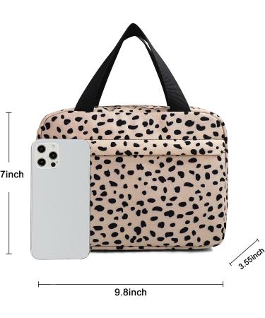 Leopard Makeup Bag for Women - Small Cosmetic Organizer Travel Toiletry Pouch - Buy Online on SooperMarket.com