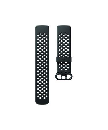 Fitbit Charge 3 Accessory Band, Official Fitbit Product, Sport, Black, Small Small (Pack of 1) Sport Black