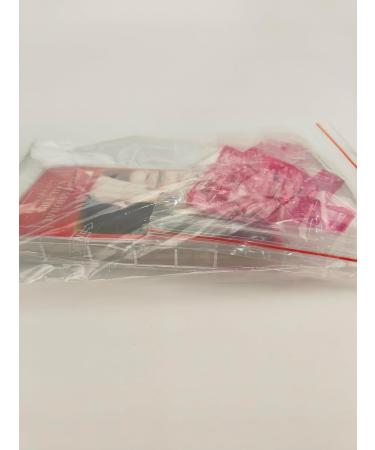 Kalolary Nail Mold Acrylic Nail Forms 100Pcs T Curve Shape + 10 Pink Nail Tip Clips - Buy Online on SooperMarket.com