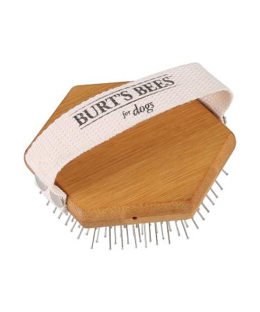 Burt's Bees for Pets Palm Detangling Brush All Natural Bamboo Dog Brush Detangler with Adjustable Strap for Great Dog Brushing Dog Hair Detangler Pin Brush, Best Dog Grooming Tools Palm Detangling Brush 1 - Pack