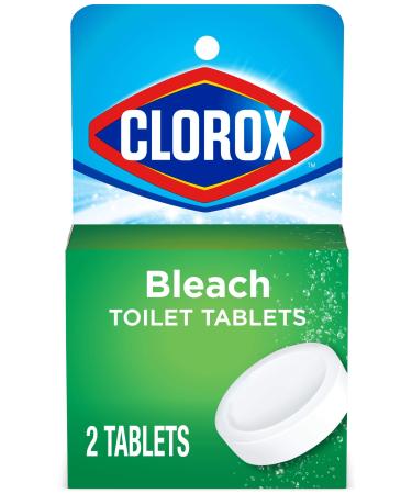 Clorox Automatic Toilet Bowl Cleaner Tablets with Bleach 3.5 Ounces Each, 2 Count (30024) (Packaging May Vary)