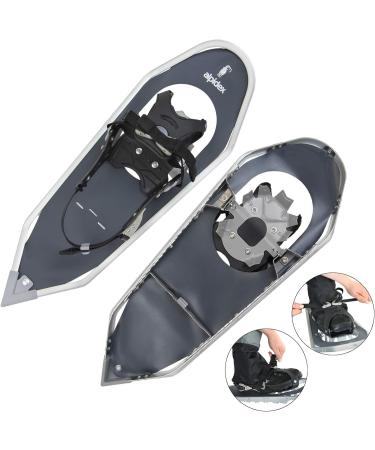 ALPIDEX Snowshoes for Men & Women Aluminum Frame Size 38+ Up to 130 kg Includes Carrying Bag Durable Grey Design - Buy Online on SooperMarket.com