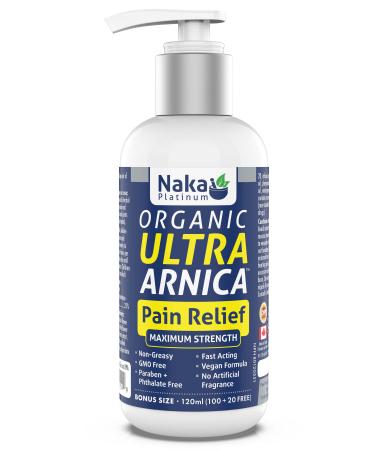 Naka Platinum Organic Ultra Arnica Lotion Pain Relief Maximum Strength European Certified Arnica Made in Canada (120ml) 11 ml (Pack of 1)