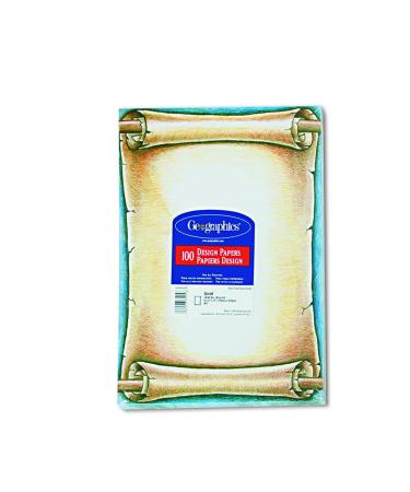 Geographics Design Paper Scroll 24 lb 8.5 x 11 Inches 100 Sheets per Pack (39098)