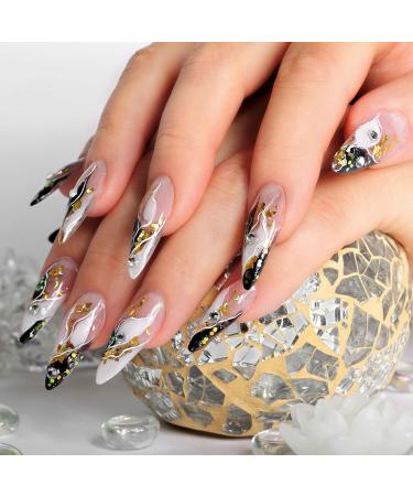 200 Clear Stiletto Nail Swatches Sticks - Nail Gel Polish Display Board for Practice - Detachable Fan-shaped Wheel with Ring Holder - Buy Online on SooperMarket.com