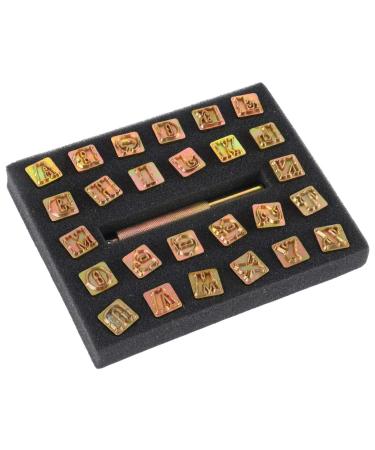27pcs Craft Tools Standard Alphabet Stamp Punch Set 1/2 (13 mm) A-Z Leather Craft Stamping Tool (1/2 Inch)
