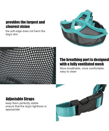 Dog Muzzle Short Snout Dog Muzzle Mesh Adjustable Breathable Anti Biting Bulldog for Anti-Biting Anti-Barking Licking(L) Large - Buy Online on SooperMarket.com