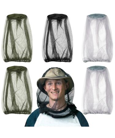 6PCS Mosquito Head Net Extra Fine Bug Head Net Lightweight Durable Face Netting Head Net Mesh for Hiking Fishing Hunting Camping Backpacking